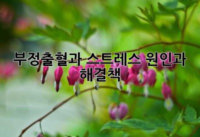 부정출혈과 스트레스: 원인과 해결책