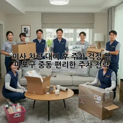 이사 차량 대여 후 주차 걱정 끝! 마포구 중동 편리한 주차 전략