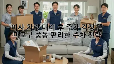 이사 차량 대여 후 주차 걱정 끝! 마포구 중동 편리한 주차 전략