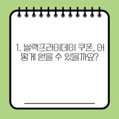 2024 블랙프라이데이 쿠폰 끝판왕 활용법: 최대 할인 꿀팁 대공개!