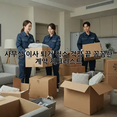 사무실 이사? 퇴거 청소 걱정 끝! 꼼꼼한 계약 체크리스트