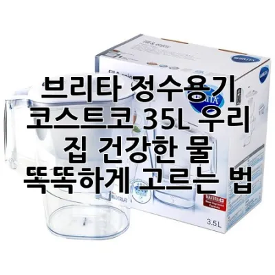 브리타 정수용기 코스트코 3.5L: 우리 집 건강한 물, 똑똑하게 고르는 법 💧