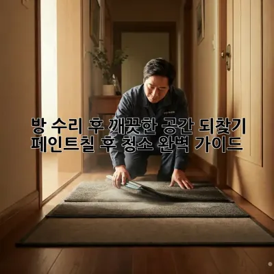 방 수리 후, 깨끗한 공간 되찾기: 페인트칠 후 청소 완벽 가이드