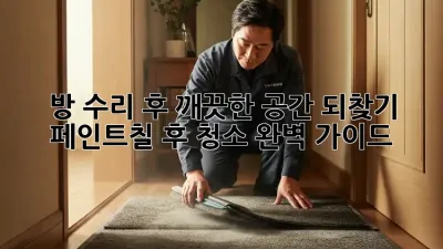 방 수리 후, 깨끗한 공간 되찾기: 페인트칠 후 청소 완벽 가이드