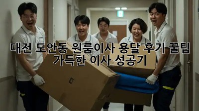 대전 도안동 원룸이사 용달 후기: 꿀팁 가득한 이사 성공기!
