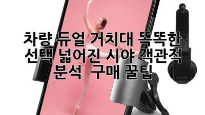 차량 듀얼 거치대: 똑똑한 선택, 넓어진 시야! 객관적 분석 & 구매 꿀팁