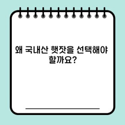 국내산햇잣 완벽 가이드: 궁금증 해소와 건강한 선택!