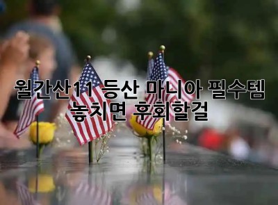 월간산11⛰️: 등산 마니아 필수템! 놓치면 후회할걸? 😉