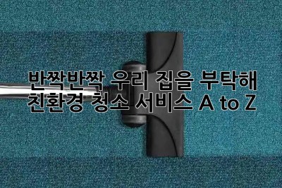 ✨반짝반짝✨ 우리 집을 부탁해! 친환경 청소 서비스 A to Z